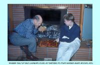 Warren Gill loses at checkers with Tony